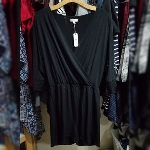 NWT Charming Charlie black romper XL